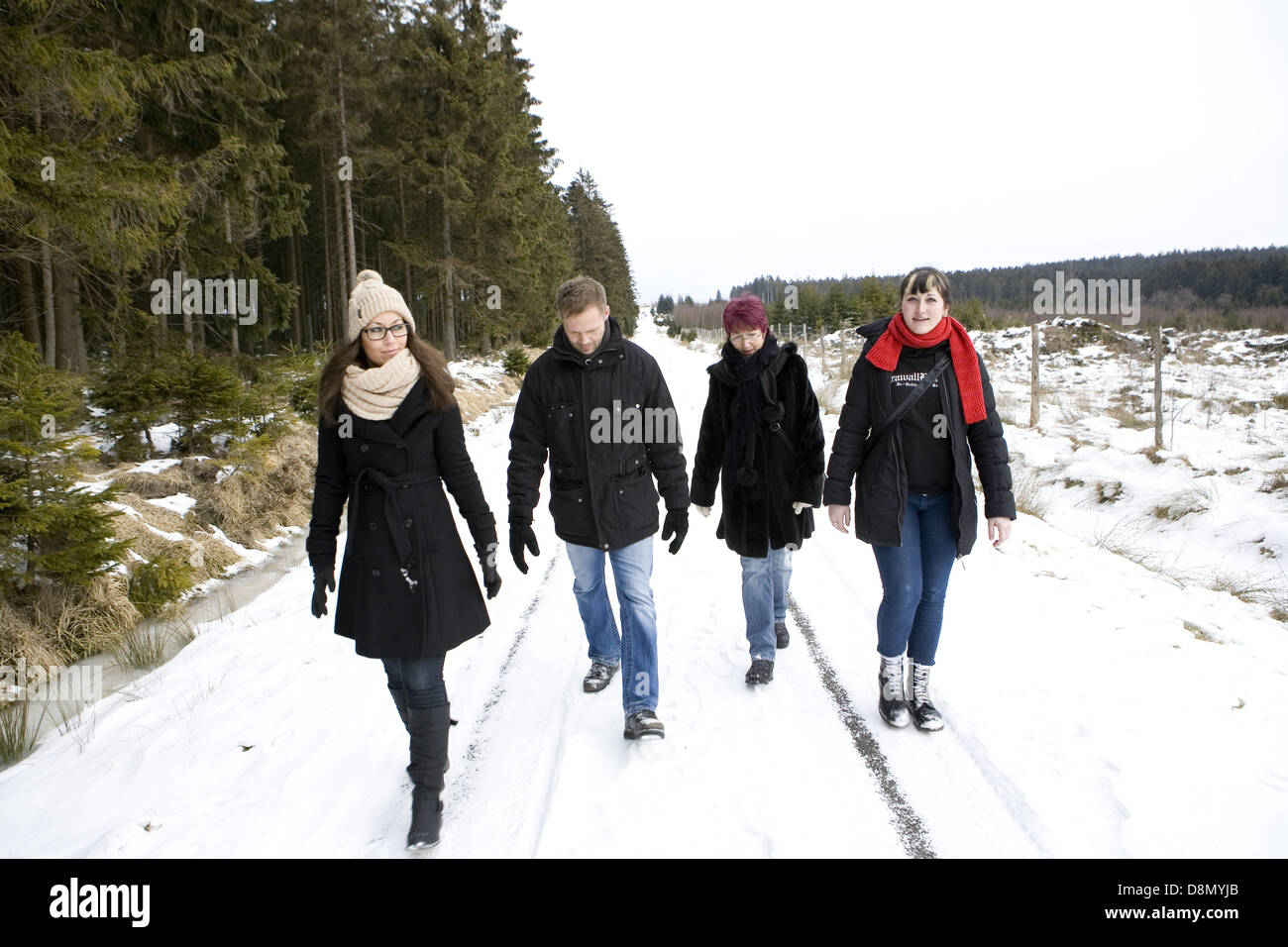 winter walk Stock Photo