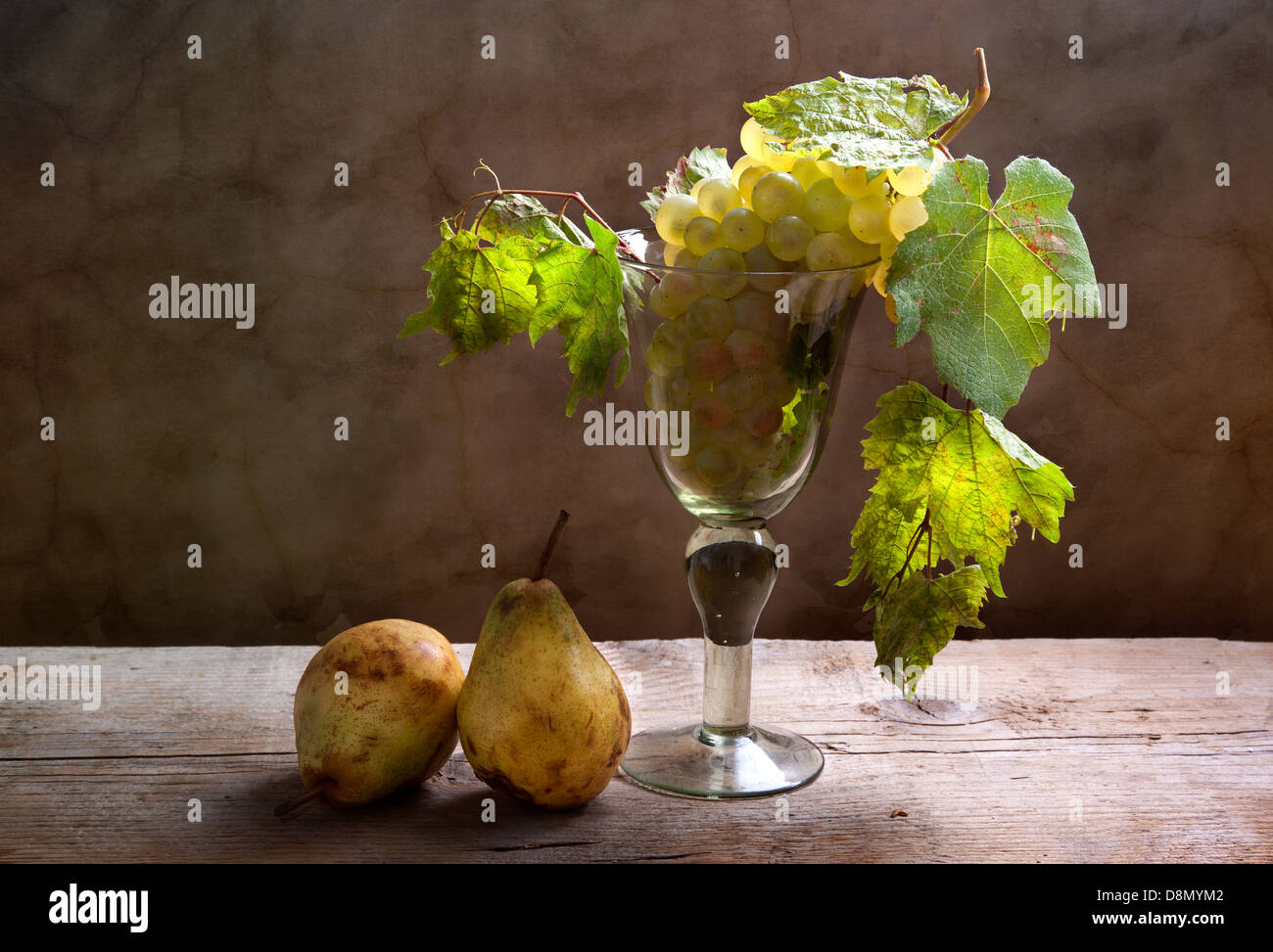 Birnen und Weintrauben Stock Photo