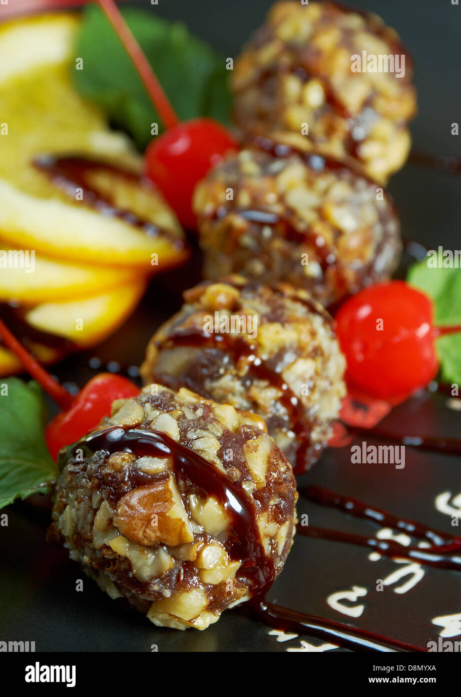 Traditional Japanese dessert fruit Stock Photo Alamy