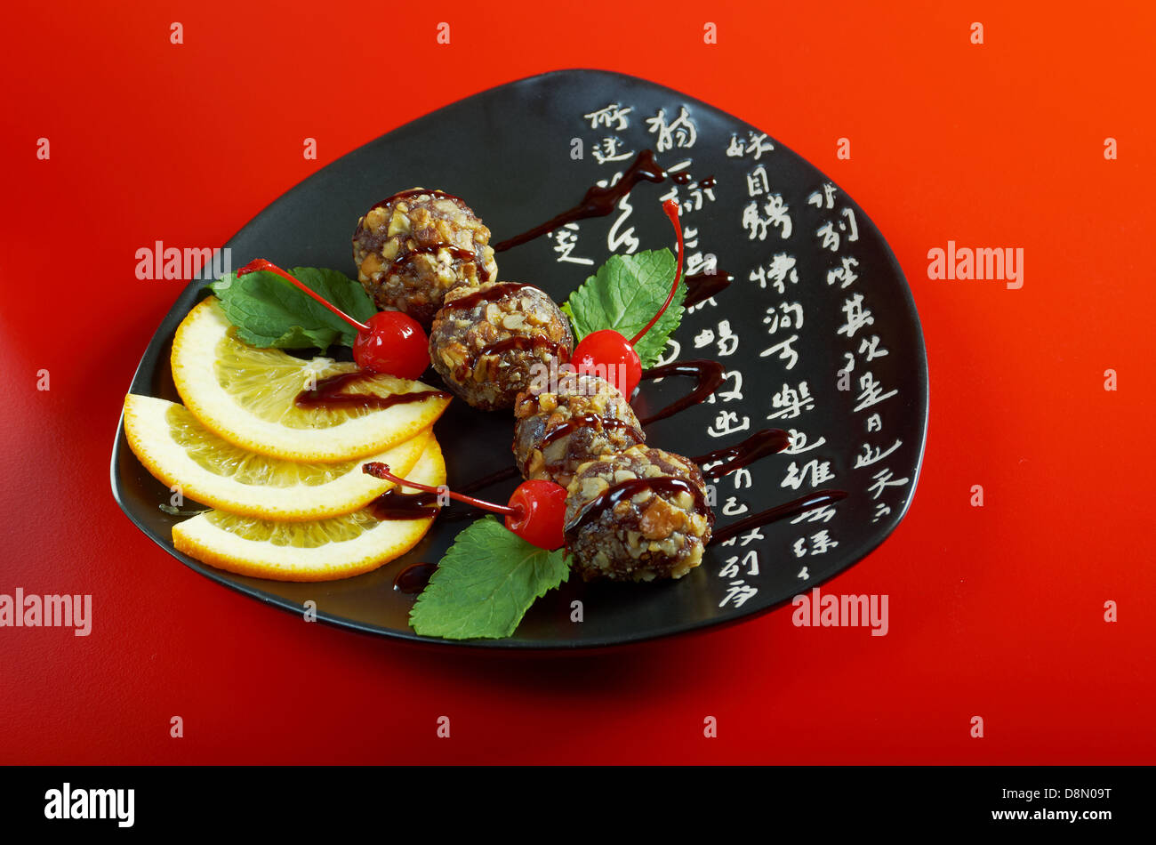 Traditional Japanese dessert fruit Stock Photo Alamy