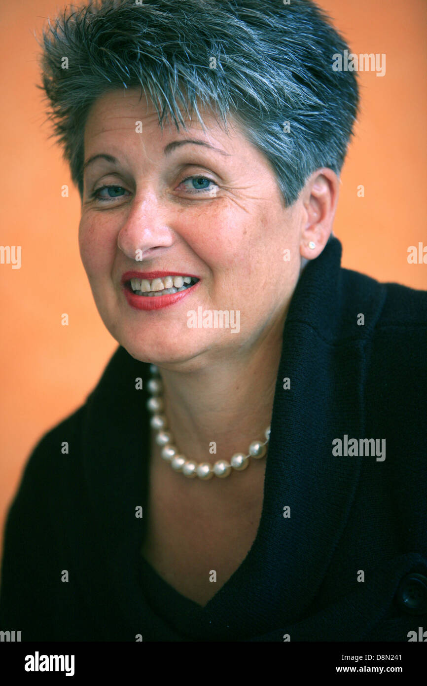 portrait of a woman in her 50th Stock Photo