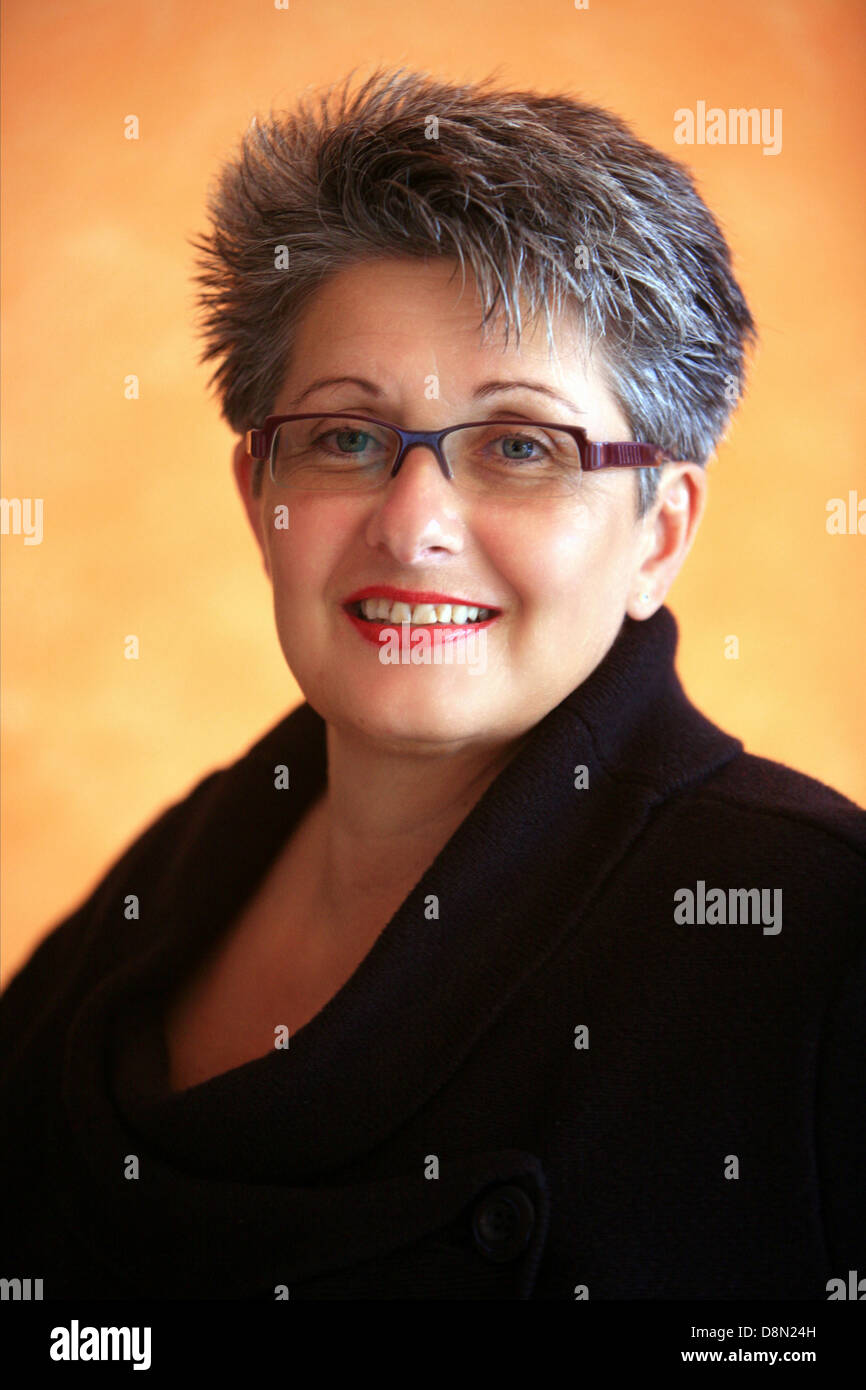 portrait of a woman in her 50th Stock Photo