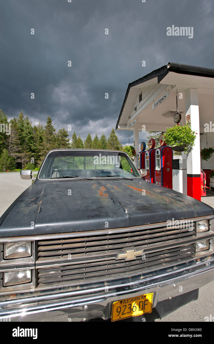 Ford truck at the petrol station. Gustavus. Alaska Stock Photo Alamy