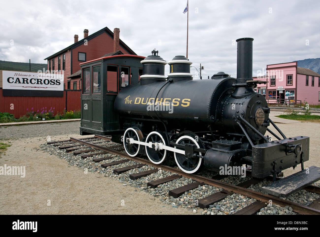 The Duchess. Restored steam locomotive. Carcross. Yukon. Canada Stock Photo