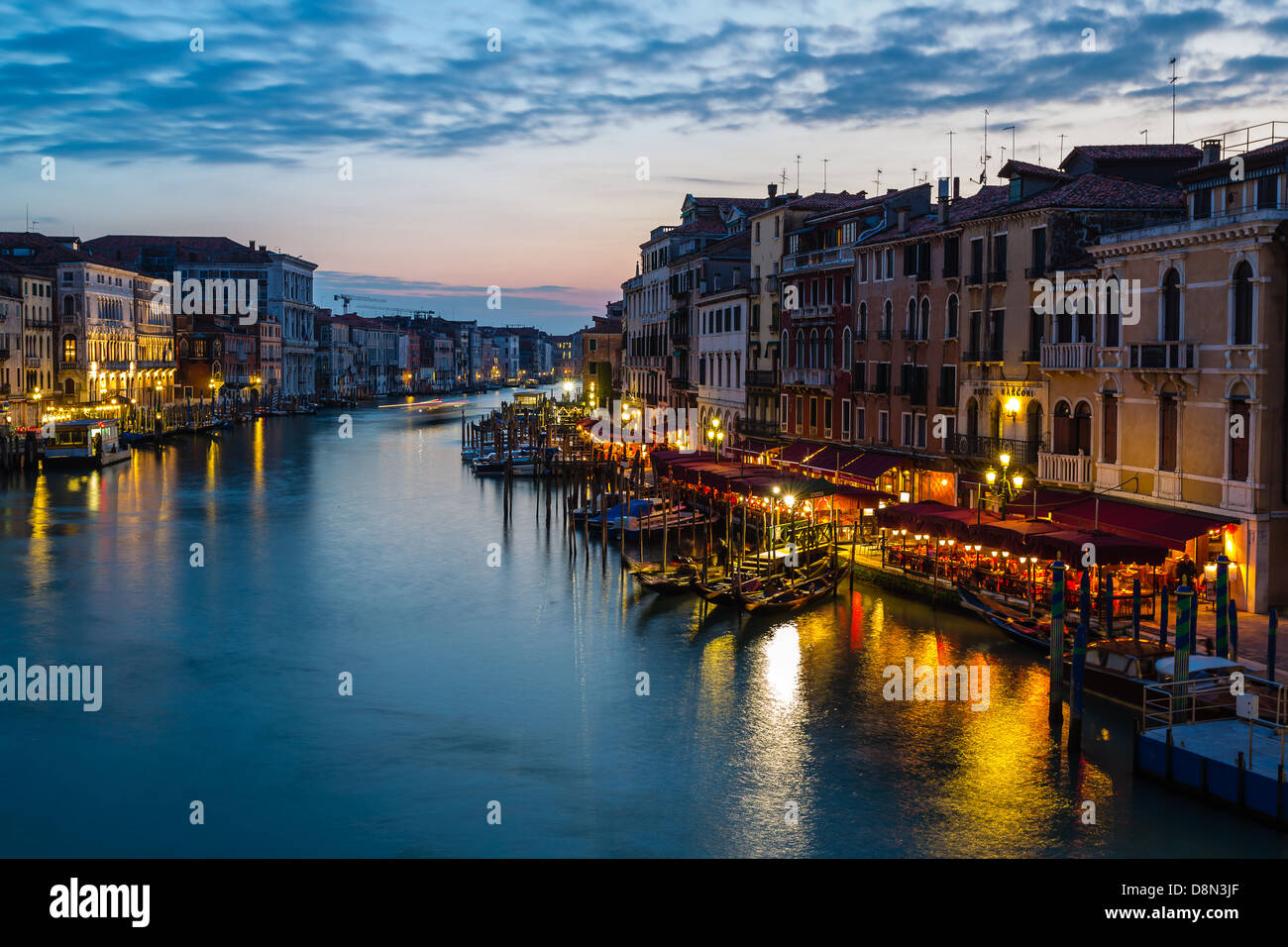 View over the Grand Canal from Rialto Bridge at Sunset Stock Photo - Alamy
