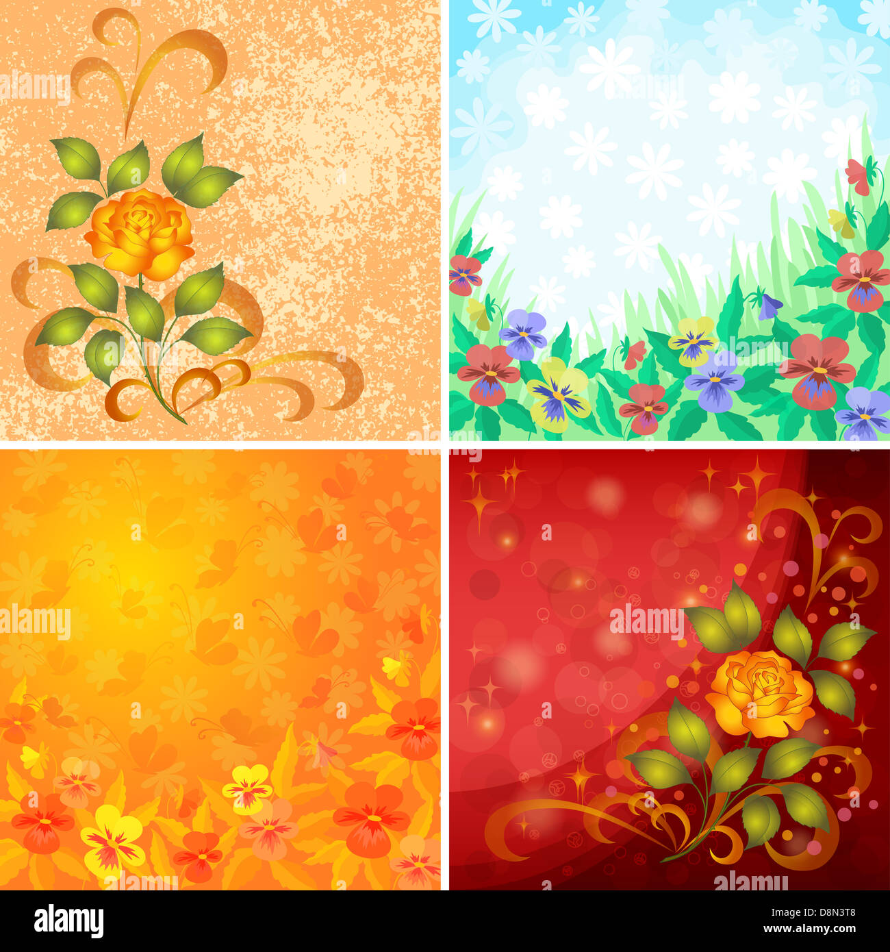 Abstract red rose butterfly greeting hi-res stock photography and ...