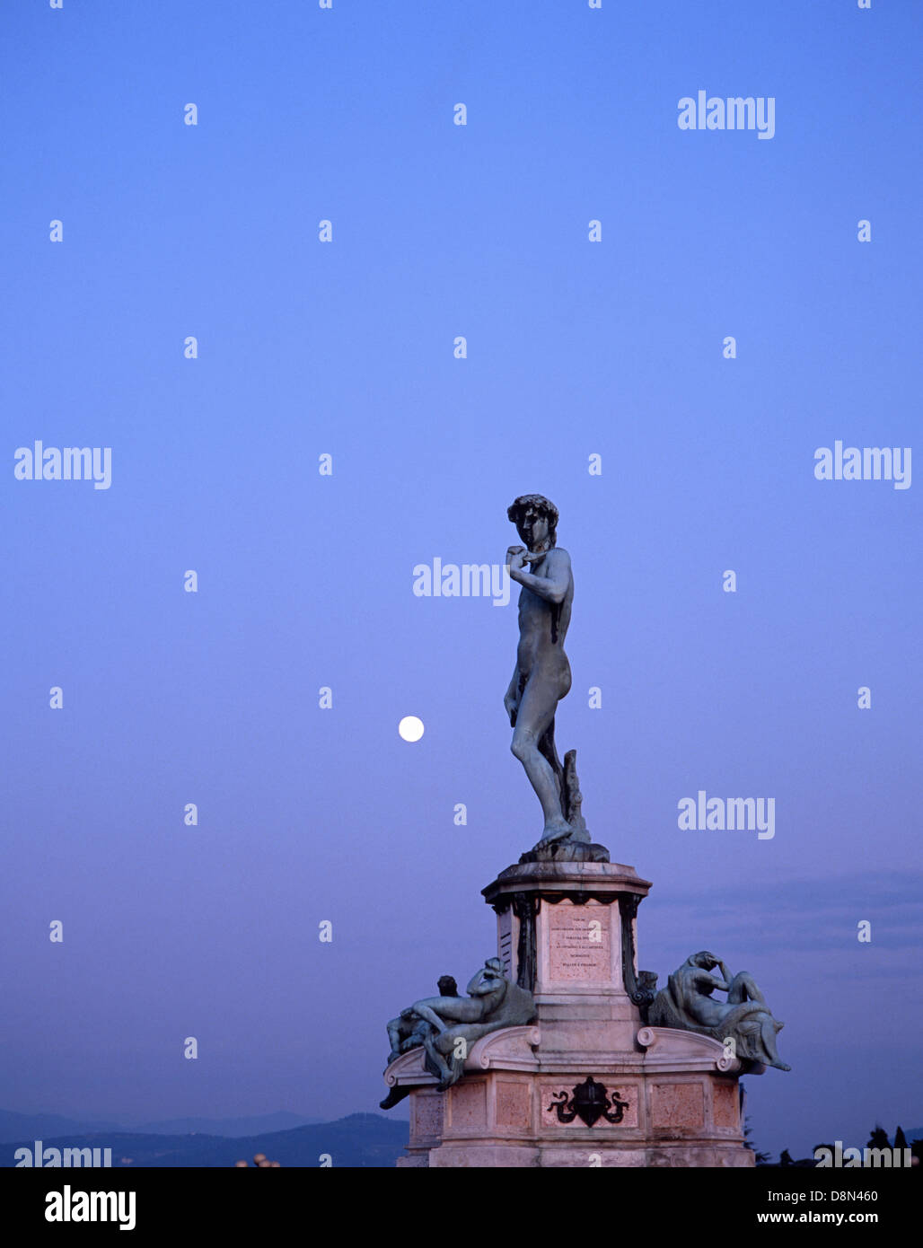 Statue of David in Piazzale Michel Angelo, Florence, Tuscany, Italy. Stock Photo