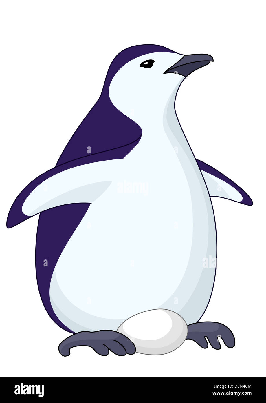 Male penguin with egg Cut Out Stock Images & Pictures - Alamy