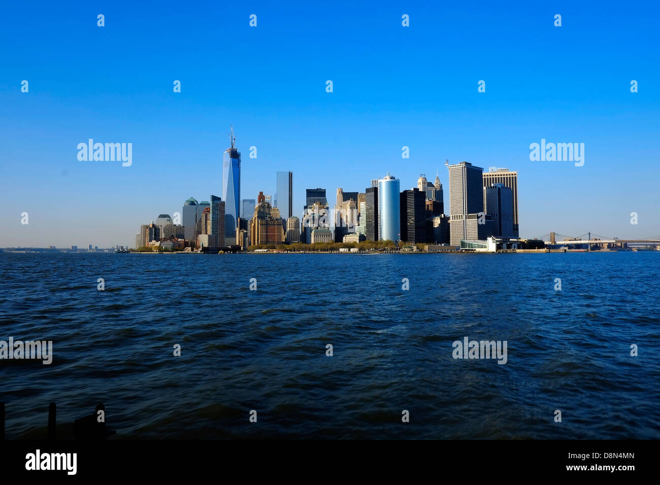 View of lower Manhattan, New York with the new One World Trade Center