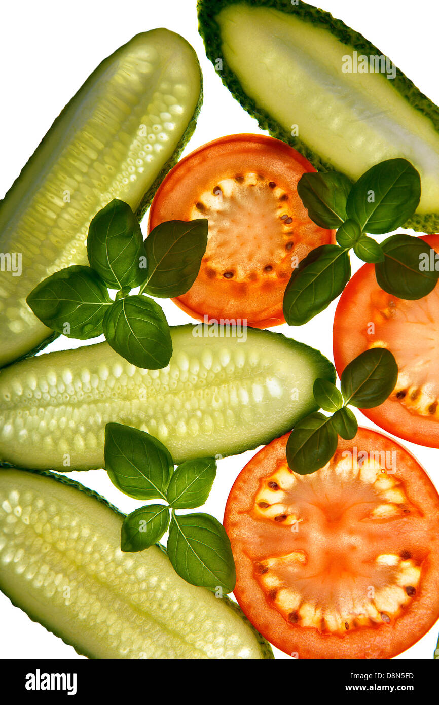 Cucumber and Tomato Stock Photo - Alamy