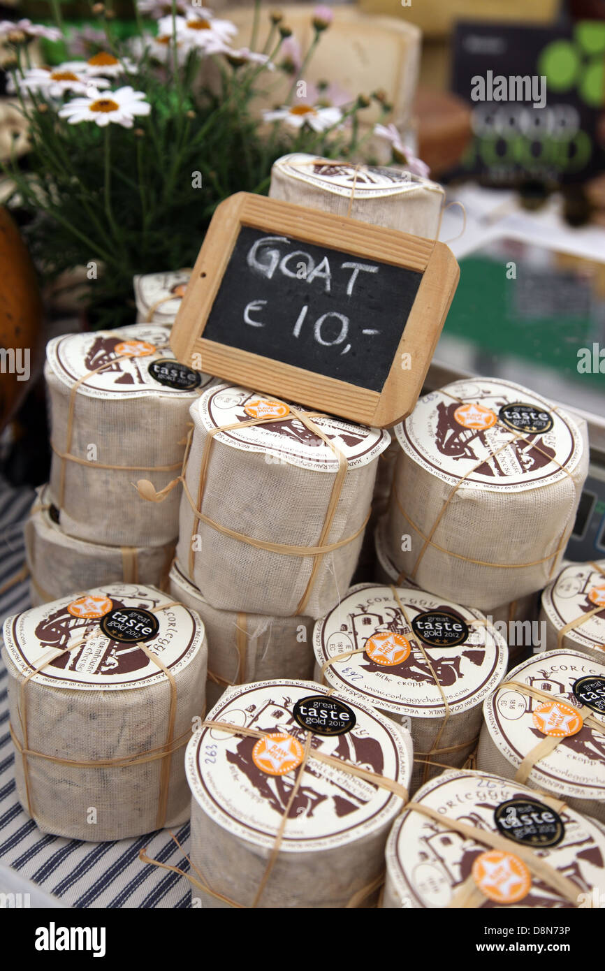 Corleggy Irish Goat's Cheese on sale at Bloom 2013, Ireland's premier garden festival, Dublin Stock Photo