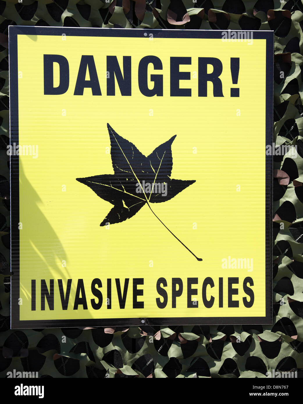Danger Invasive Species sign Stock Photo