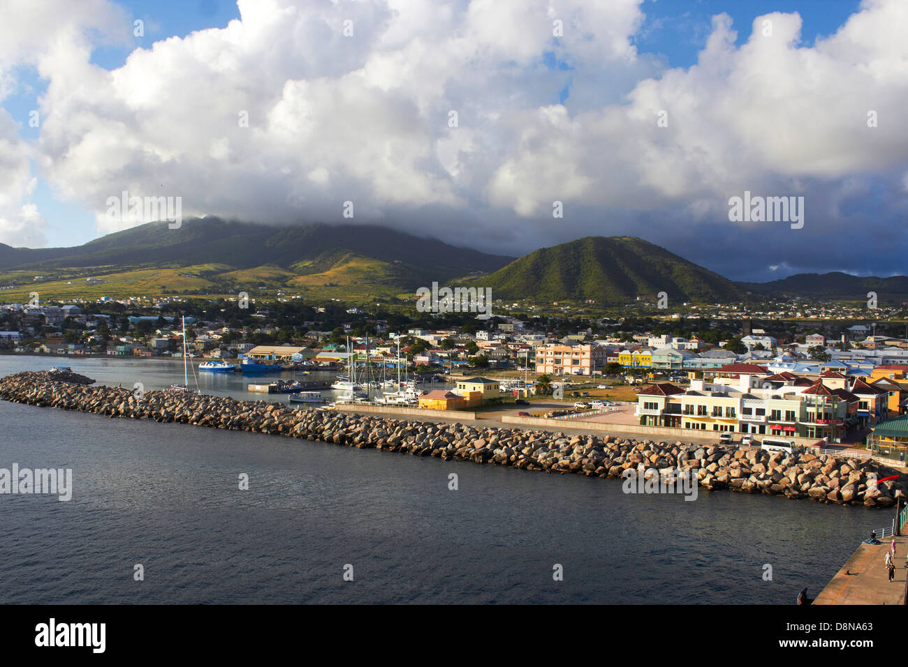 Caribbean island of Basseterre Saint Kitts and Nevis island in the West