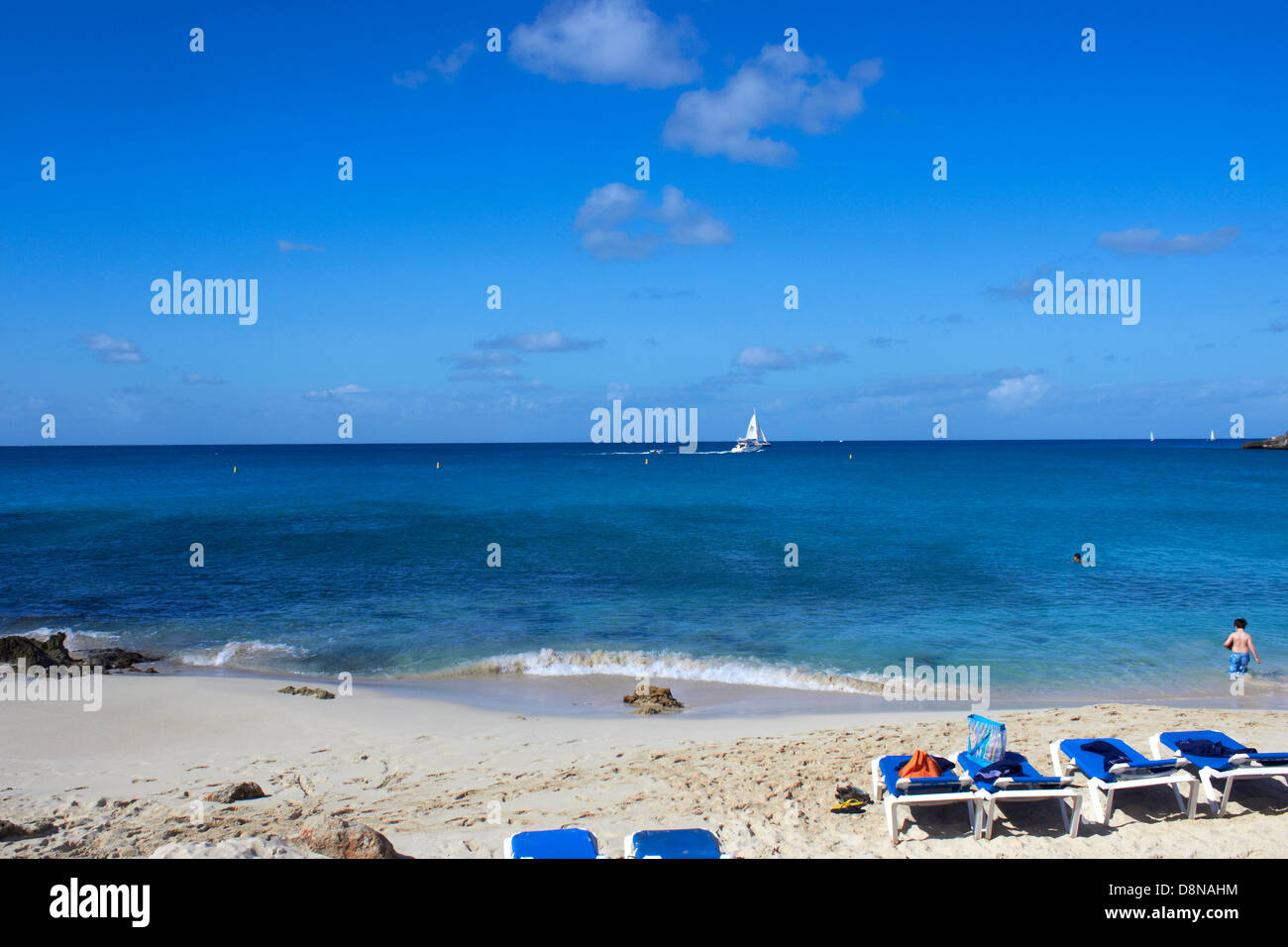 Saint Martin beach Caribbean Stock Photo - Alamy