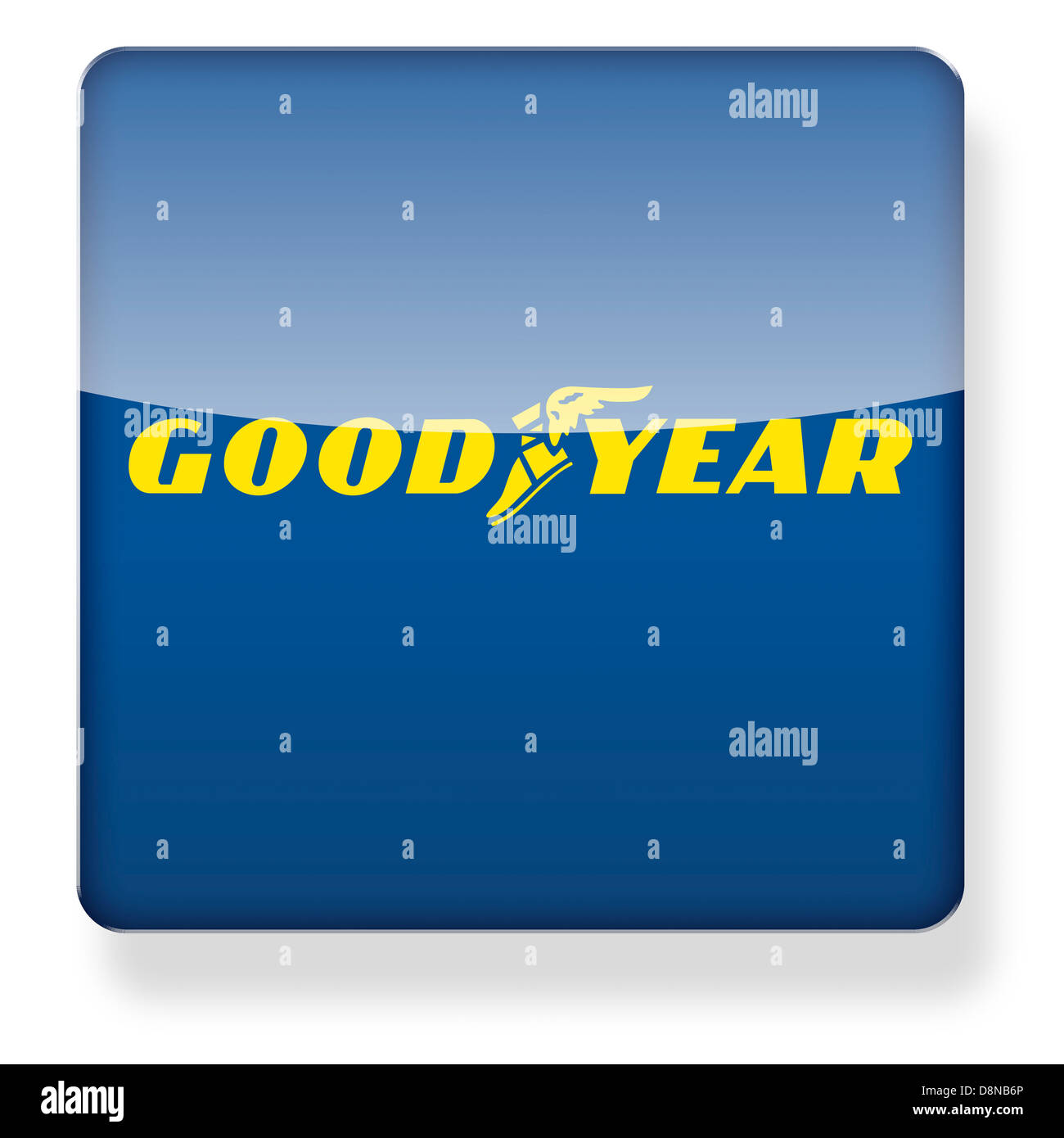 Goodyear logo as an app icon. Clipping path included. Stock Photo