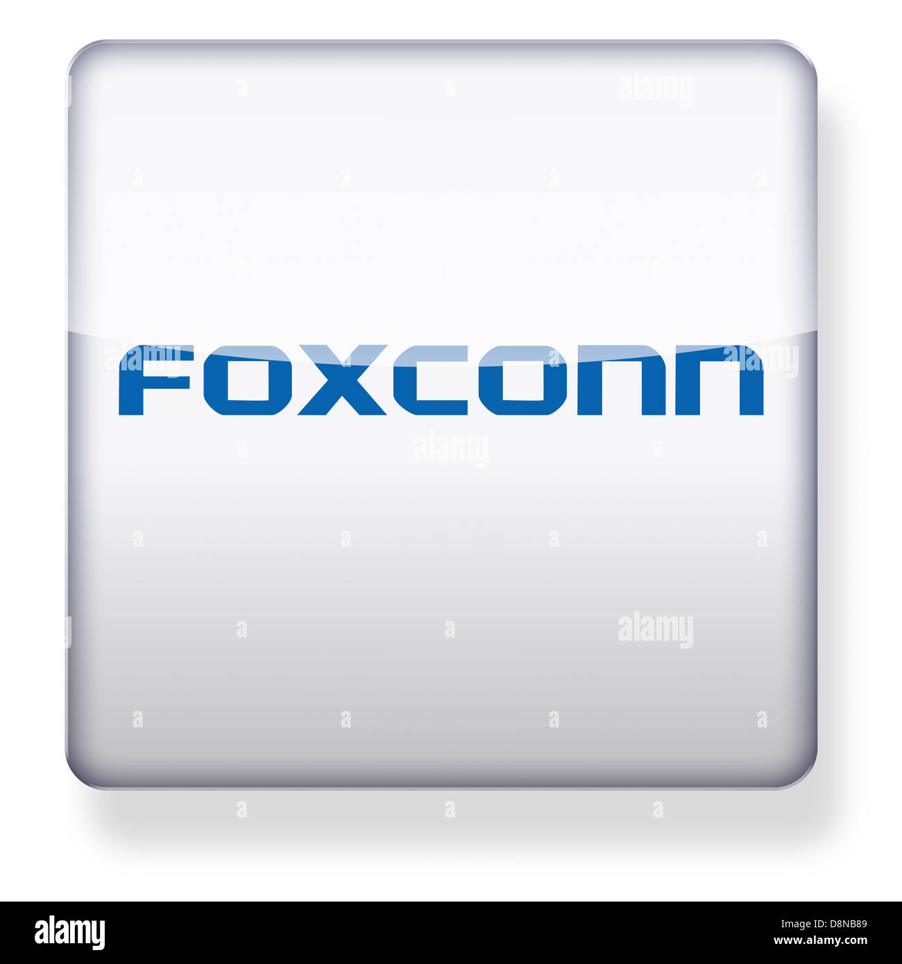 Foxconn logo as an app icon. Clipping path included. Stock Photo