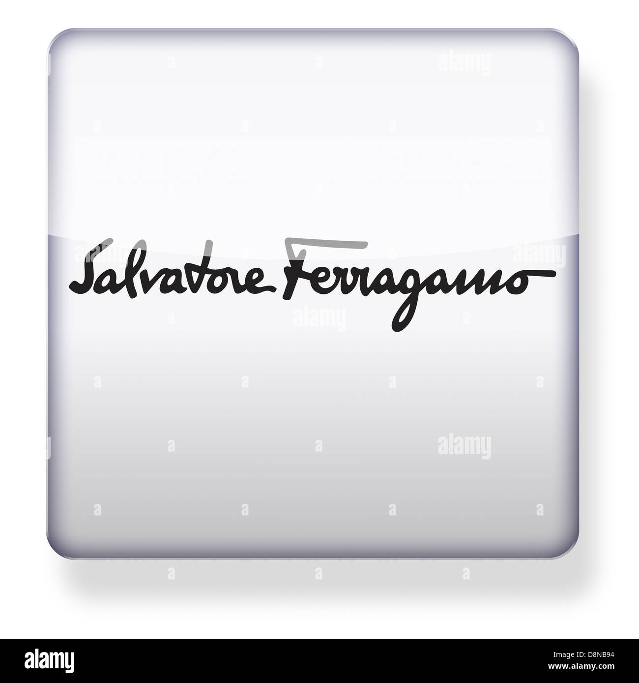Salvatore Ferragamo logo as an app icon. Clipping path included. Stock Photo