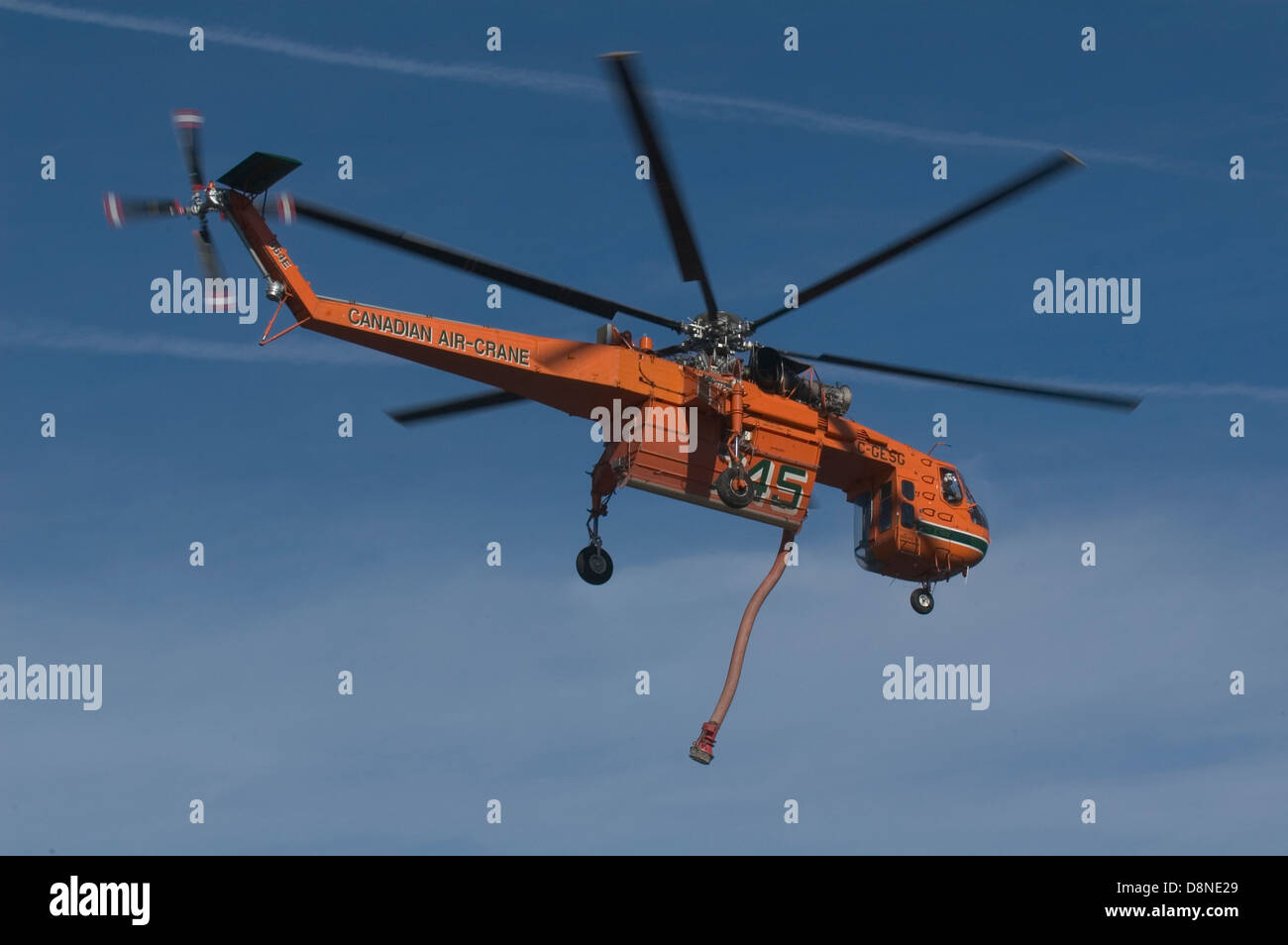 Canadian Air Crane Forest Fire helicopter tin flight, Comox, Vancouver ...