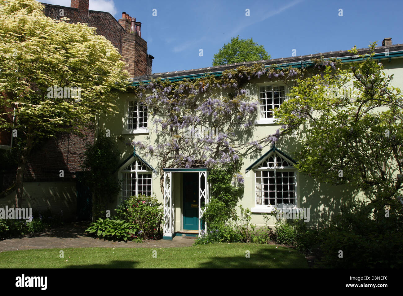 A beautiful wisteria covered cottage in the village of Bowdon Cheshire
