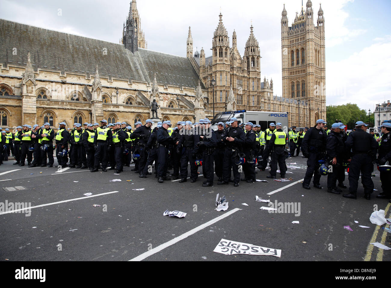 London, UK. 1st June 2013. Rally at Westminster against the BNP national party by anti fascist campaigners. Credit:  Lydia Pagoni/Alamy Live News Stock Photo