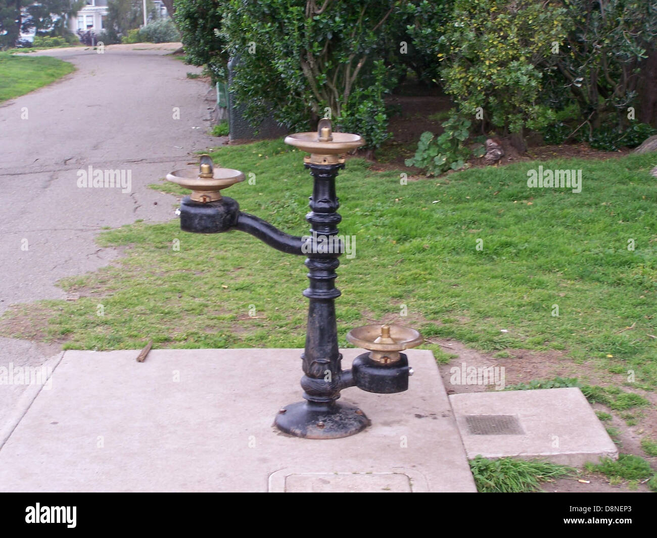 Water iron work fountain Stock Photo Alamy