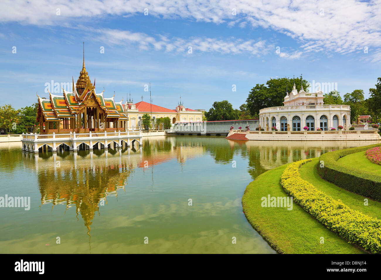 Aisawan-Dhipaya-Asana Pavilion, Bang Pa-In Summer Palace, Ayutthaya, Thailand  Stock Photo