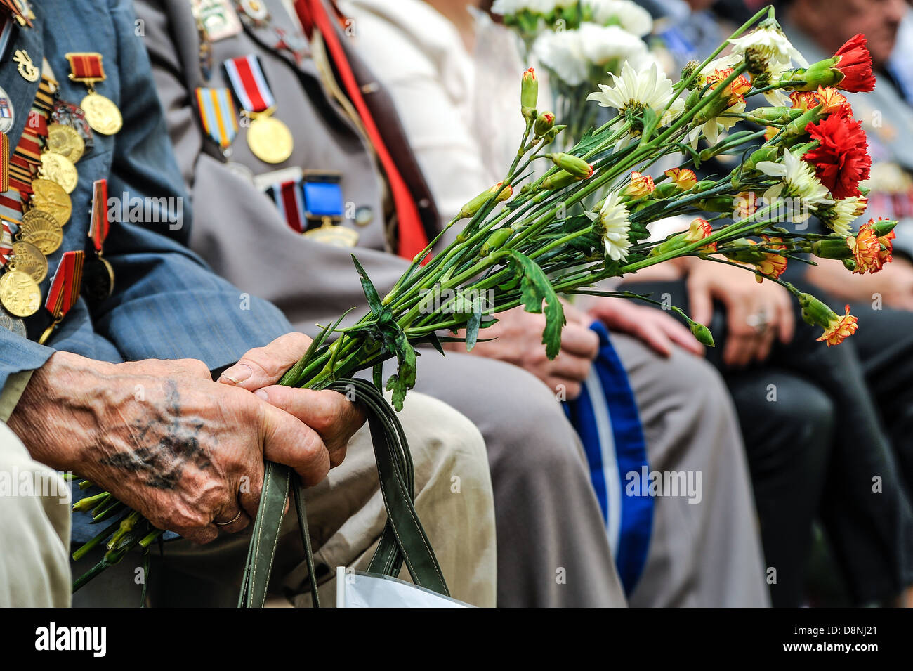 World War II Soviet veterans at celebration of 9th may, victory day in ...