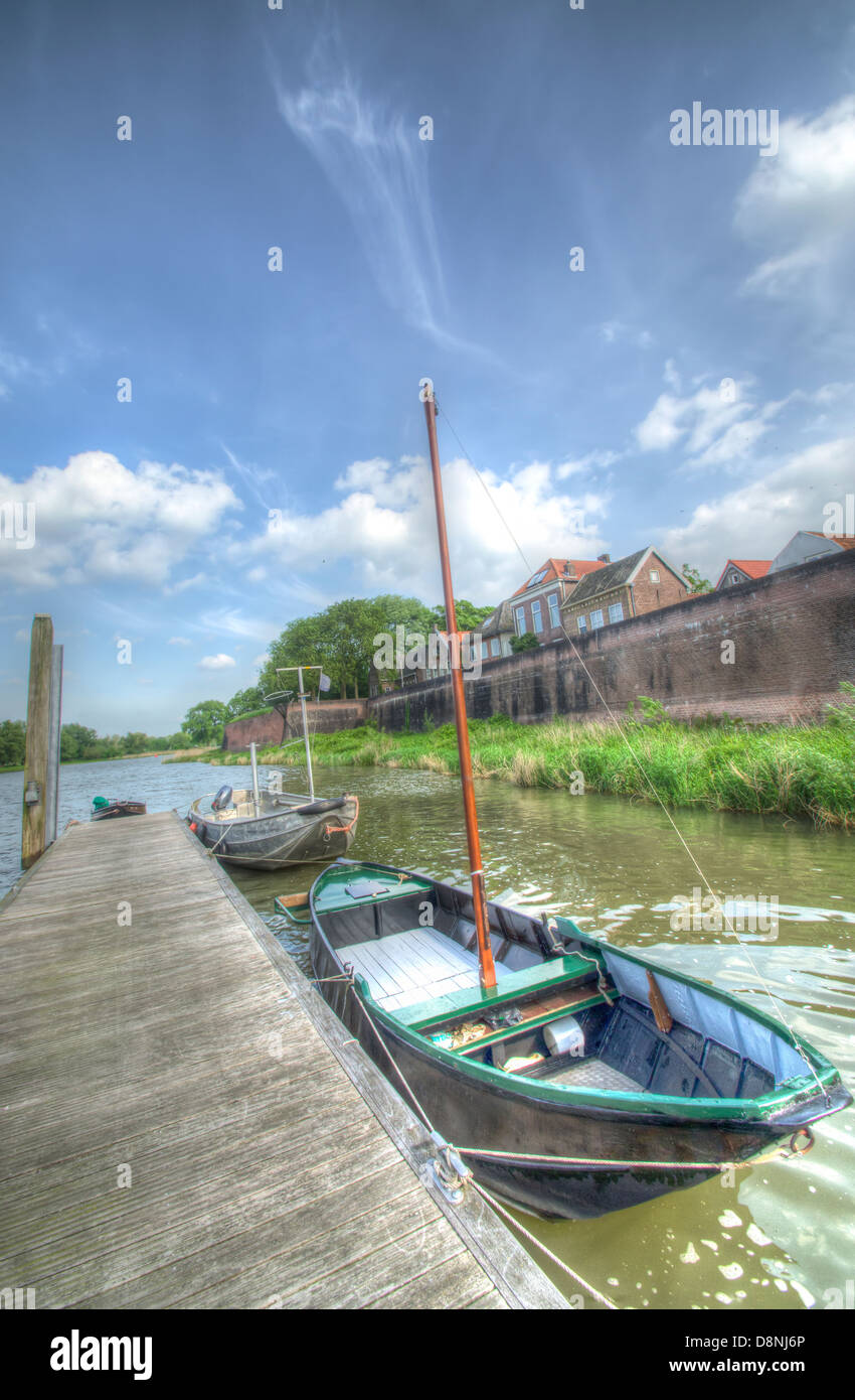 Typical fishermen boat Holland Stock Photo