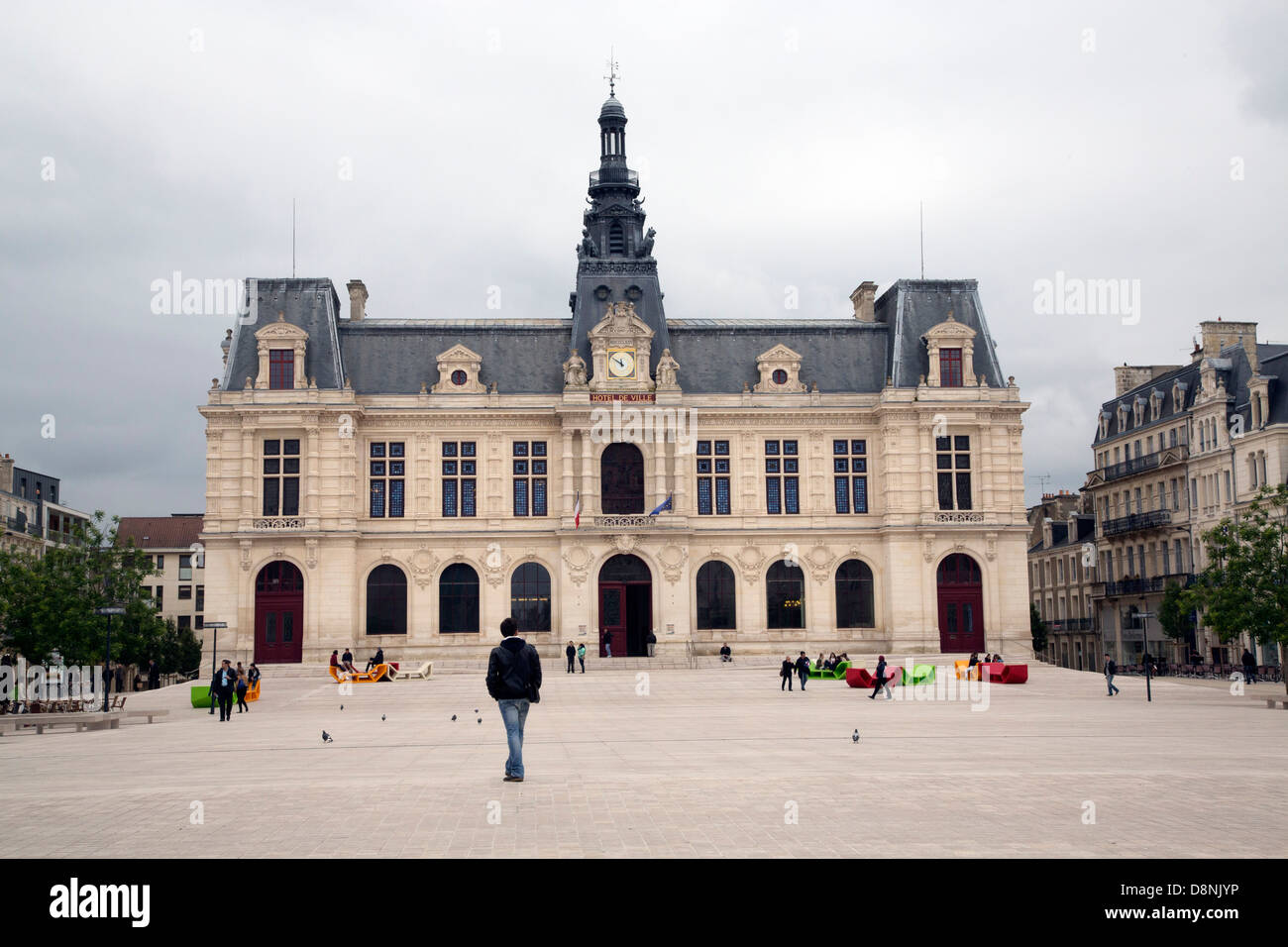 Poitiers Town Hall Mairie mayor public building Stock Photo