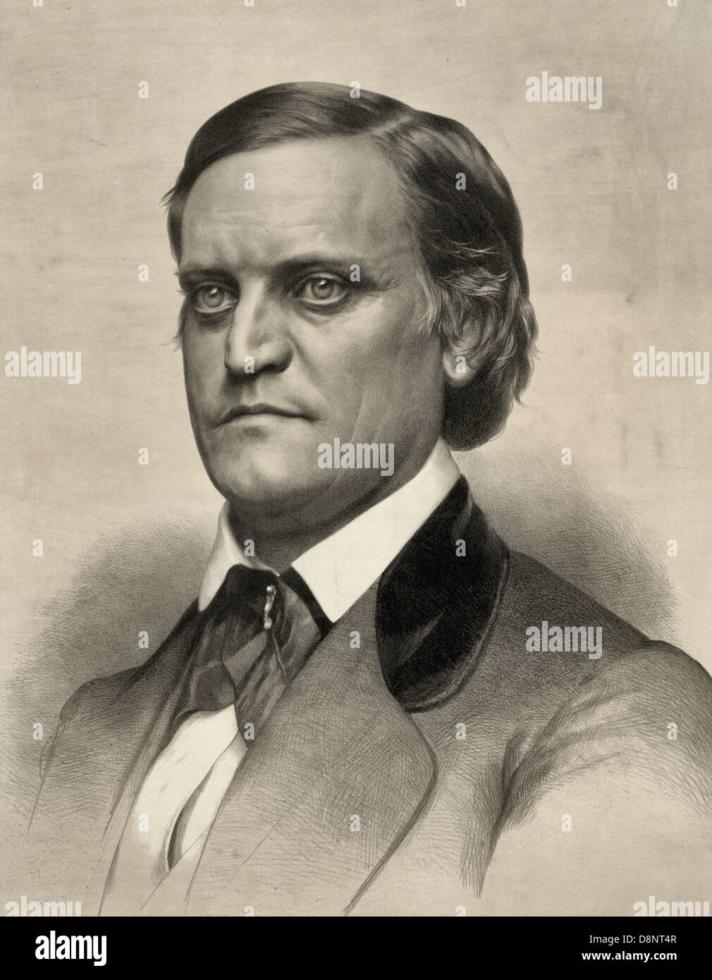 Presidential candidate John C. Breckenridge, head-and-shoulders portrait, facing left, circa 1860 Stock Photo