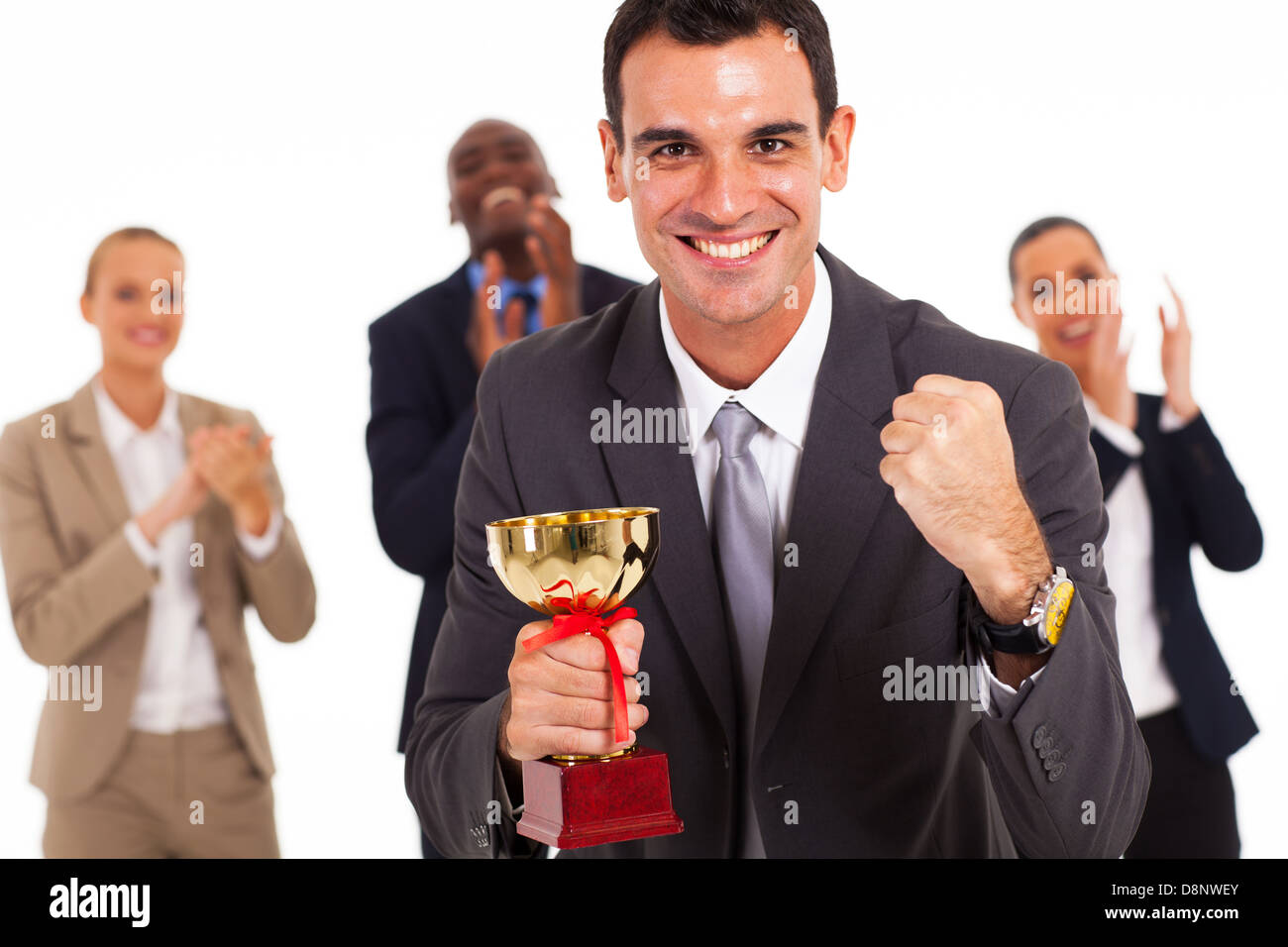 smart business team winning a competition Stock Photo