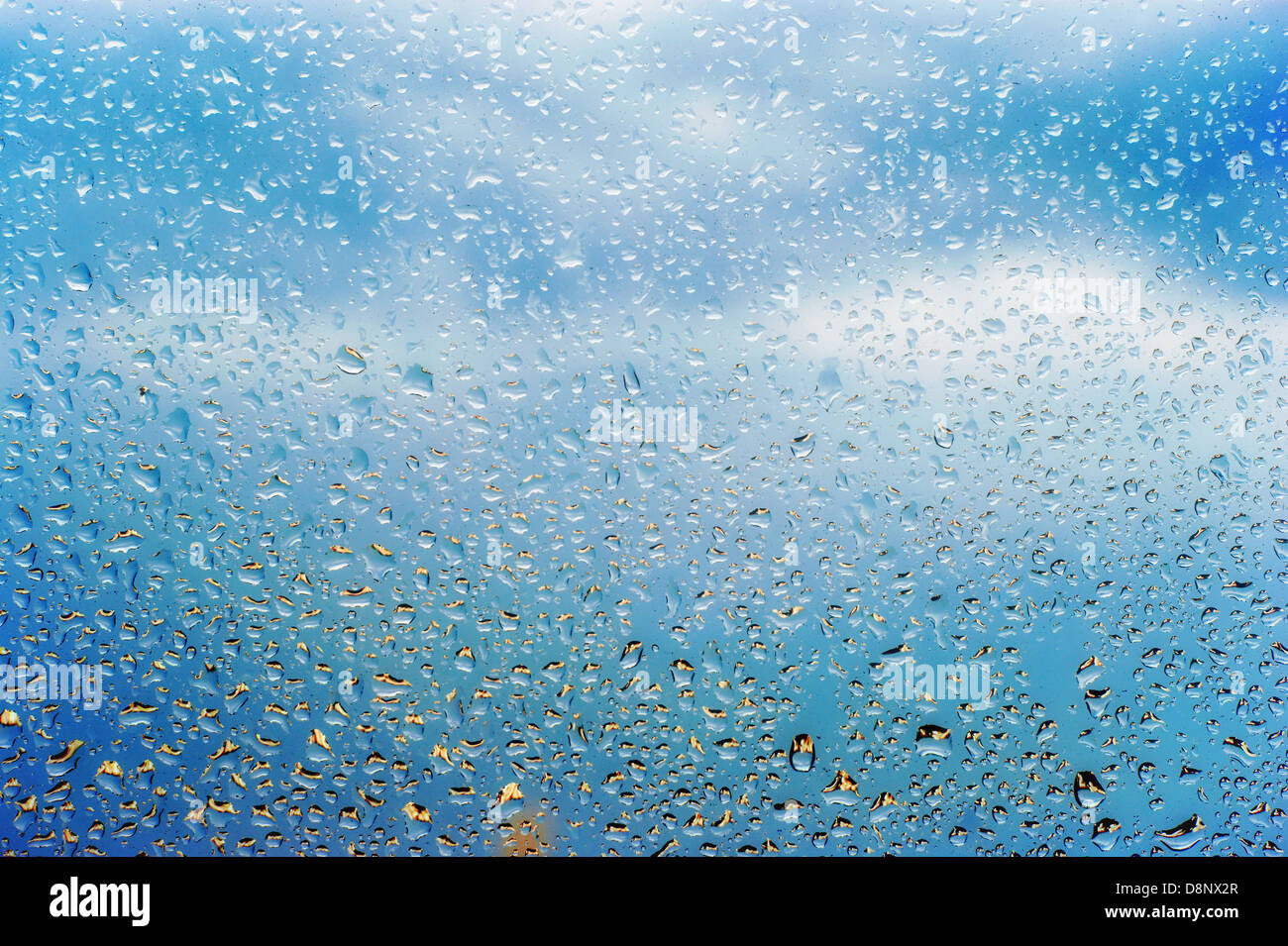 Blue water drops background texture Stock Photo - Alamy