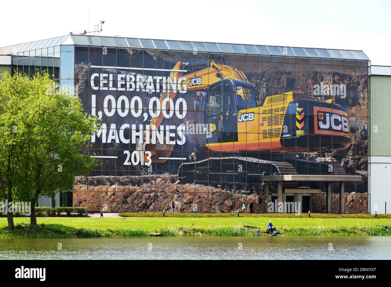 The JCB World Headquarters in Rocester Staffordshire May 2013 celebrating 1 million machines Stock Photo
