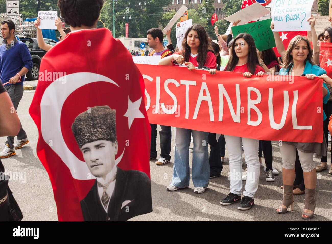 Turkish flag erdogan ataturk hi-res stock photography and images - Alamy