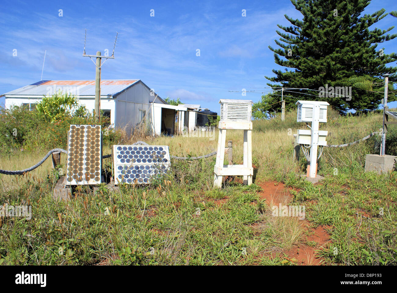 Weather Station, Pitcairn Island Stock Photo