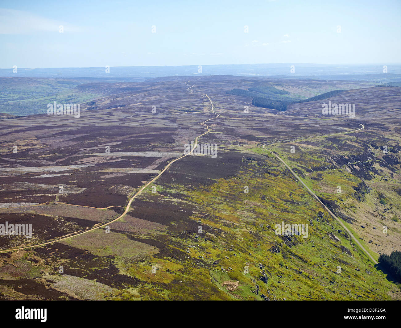 Gisborough Moor, part of the North Yorkshire Moors, shot from the air