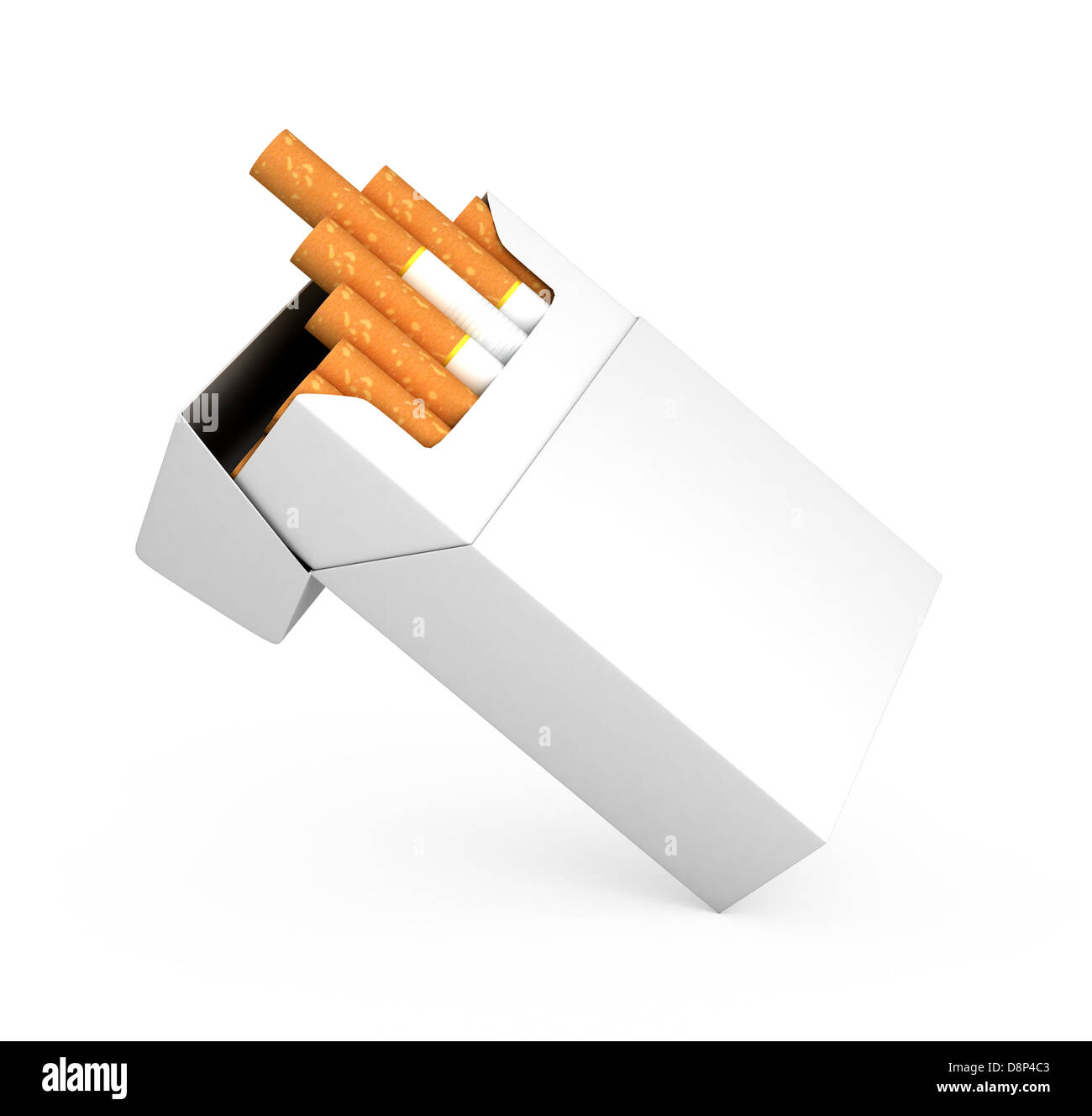 Open full pack of cigarettes isolated Stock Photo - Alamy