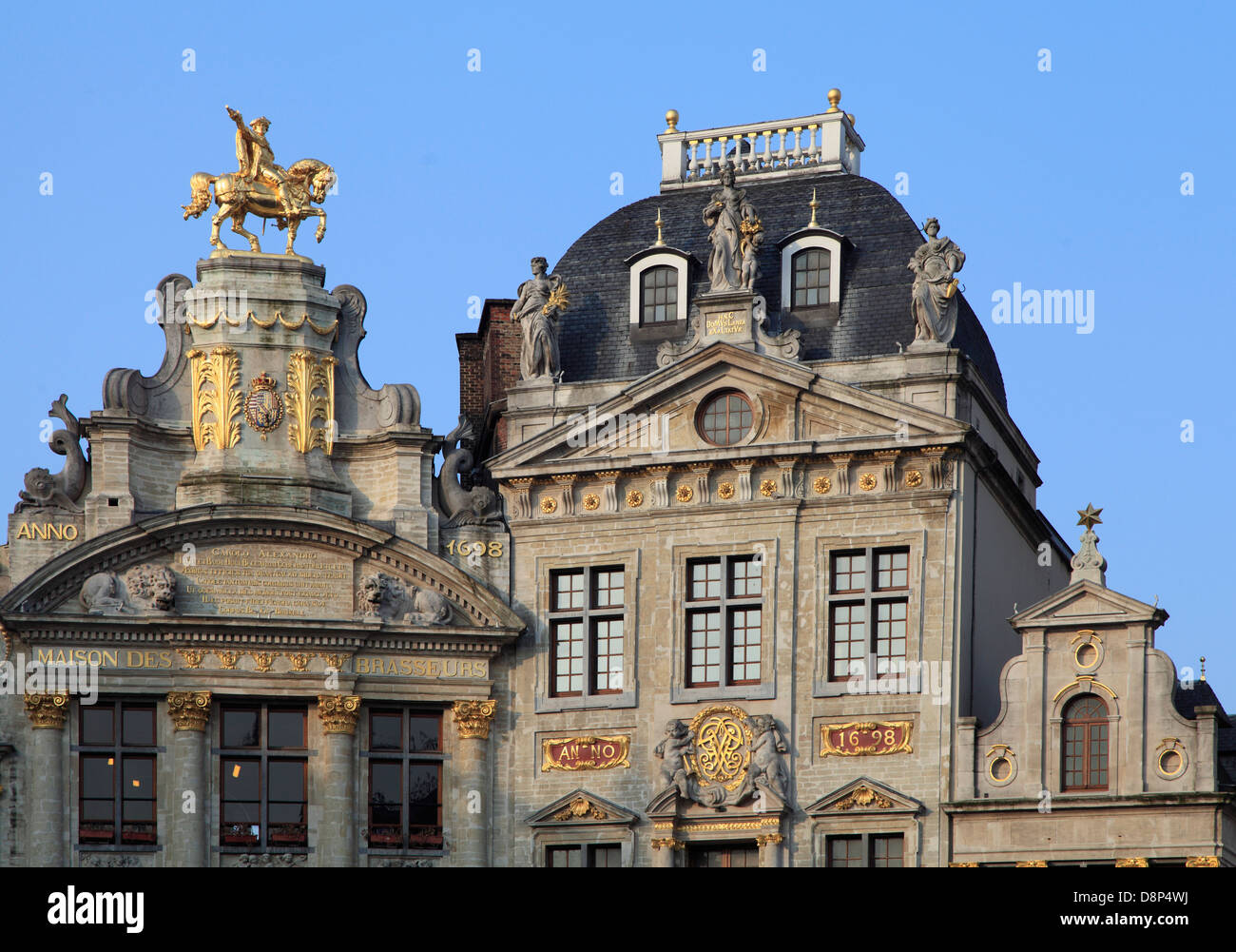 Belgium; Brussels; Grand Place, historic architecture, Stock Photo