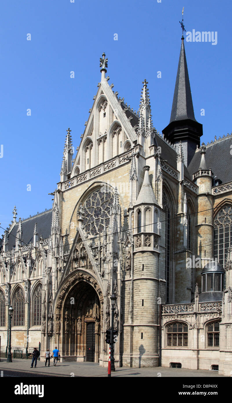 Belgium; Brussels; Notre-Dame-du-Sablon Church, Stock Photo