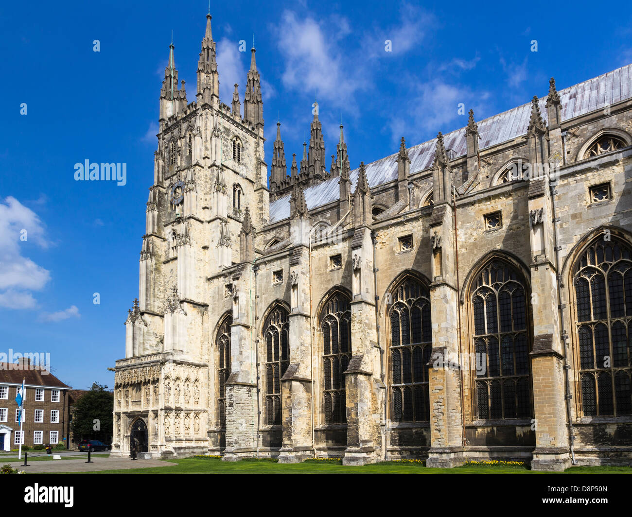 The grand Gothic Style Canterbury Cathedral, Kent England UK Stock Photo