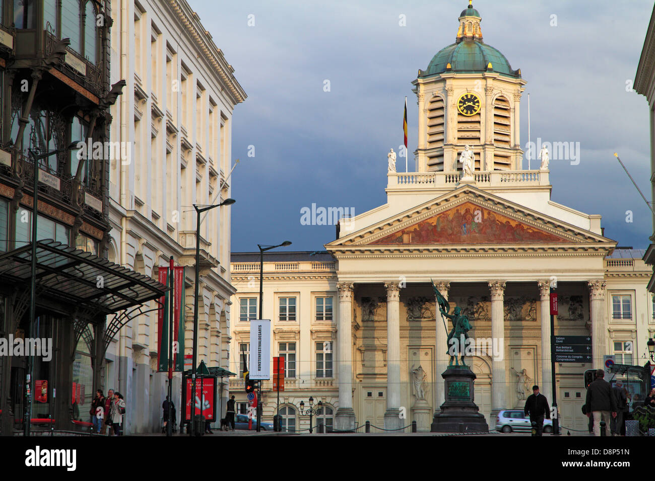 Belgium; Brussels; St-Jacques-sur-Coudenberg, church, Place Royale, Stock Photo