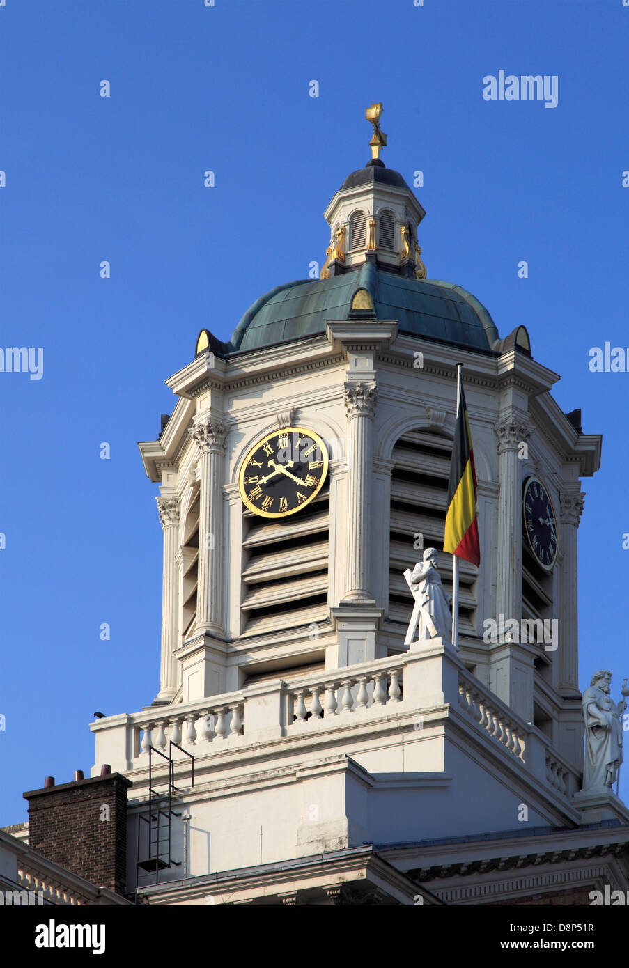 Belgium; Brussels; St-Jacques-sur-Coudenberg, church, Place Royale, Stock Photo