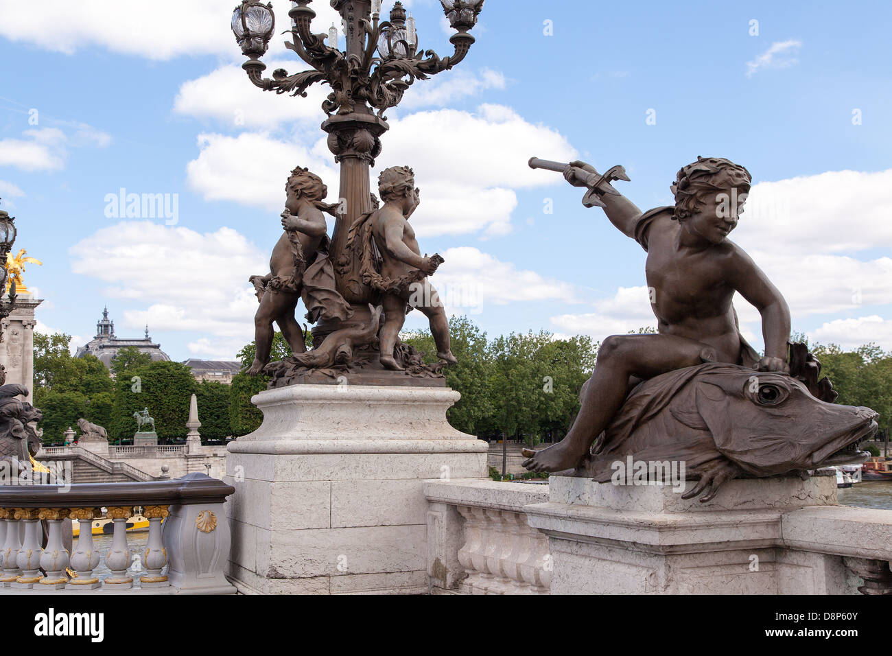 Sculpture - Grand Palais Balcony in Paris Philippe Sauvan-Magnet / Active Museum Stock Photo