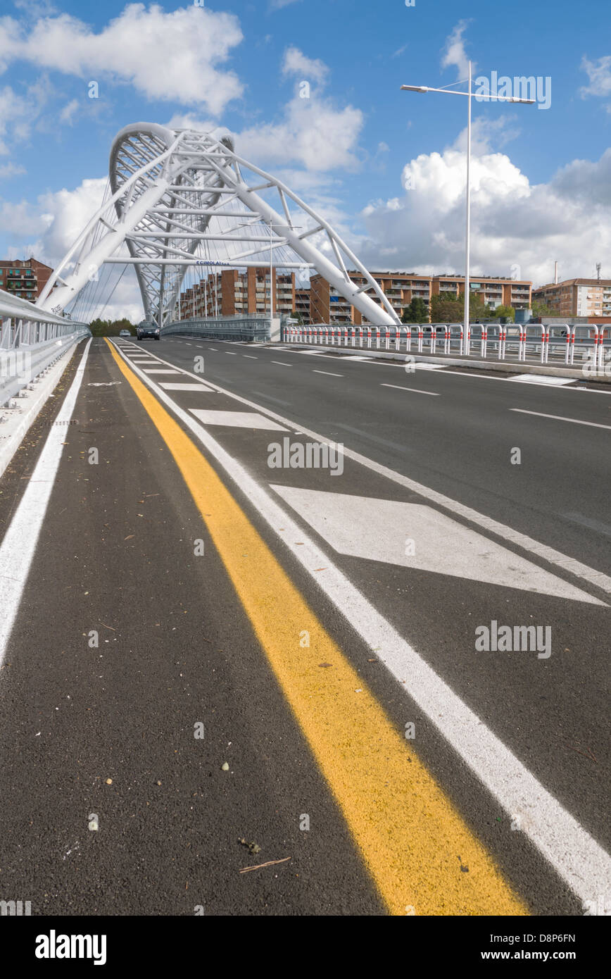 new bridge on the Via Ostiense in Rome, Italy Stock Photo