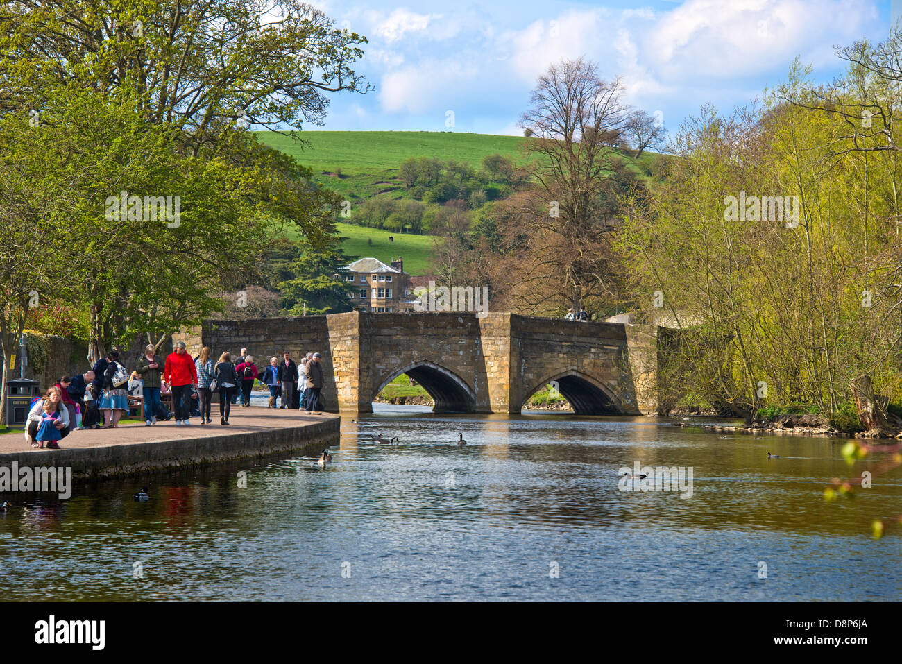 Bakewell Bridge and River Wye, Bakewell, Derbyshire Stock Photo Alamy