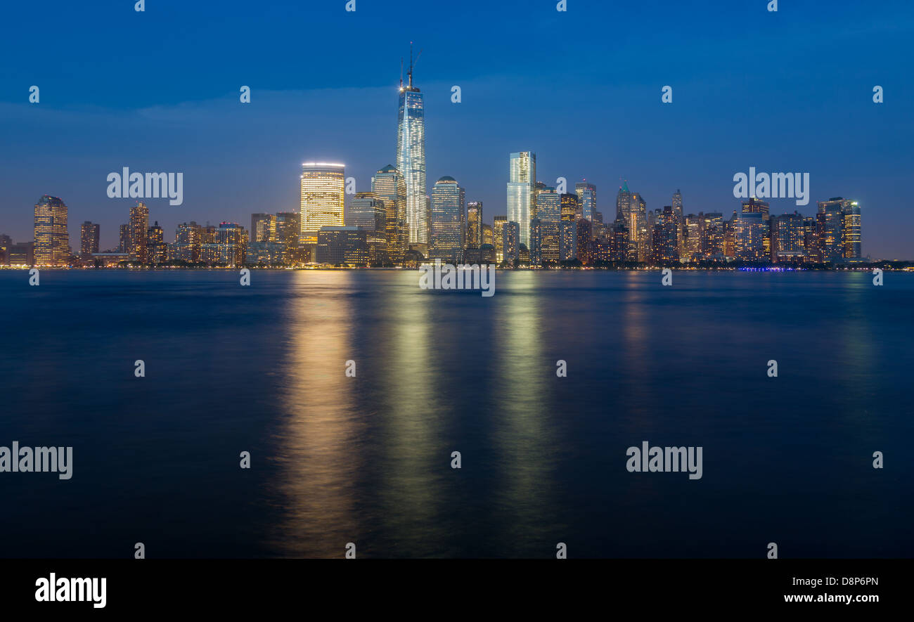 Panoramic Skyline of Lower Manhattan in New York City taken from ...