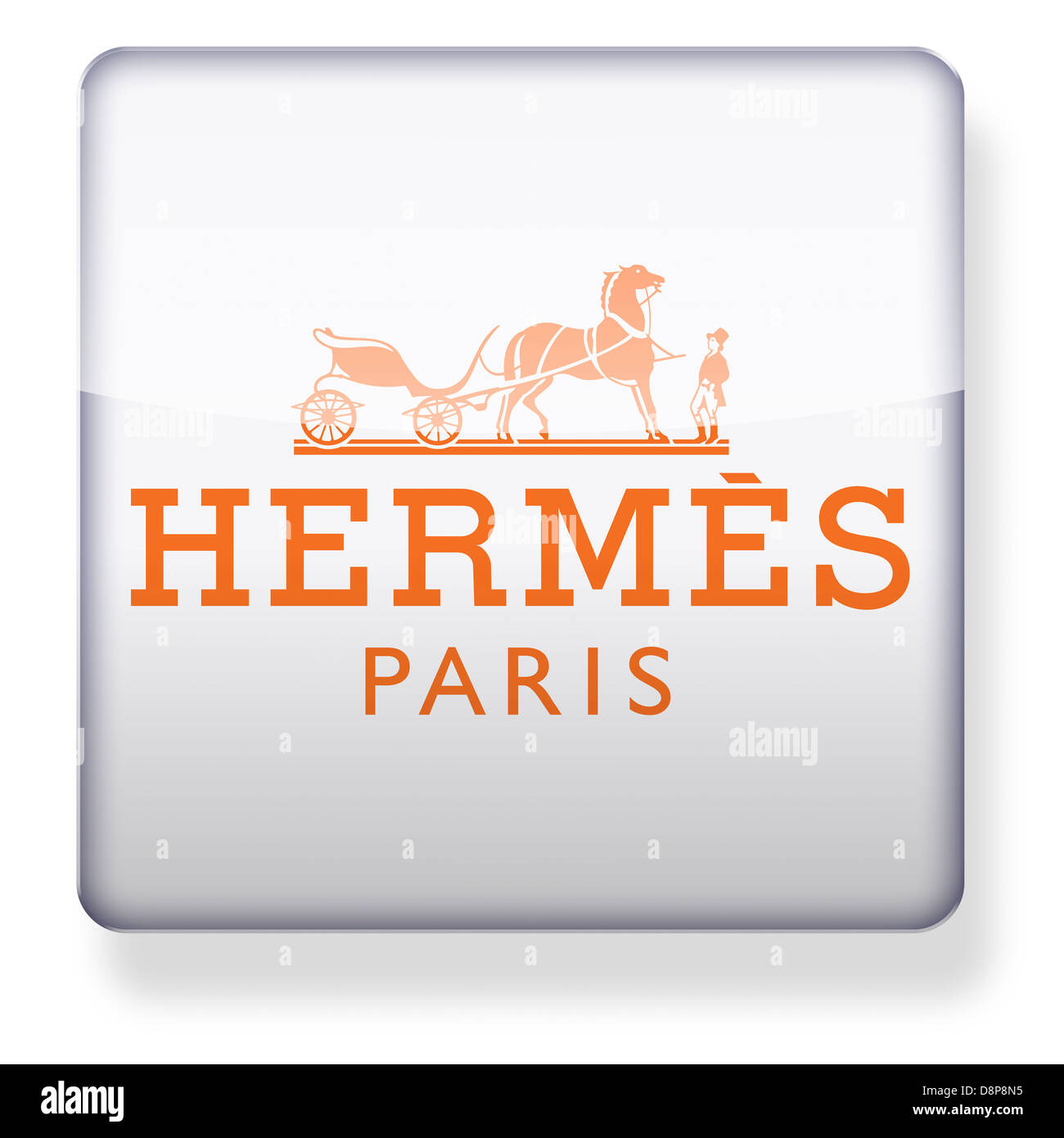 PARIS, FRANCE -27 FEB 2021- View of the Hermes logo name on a