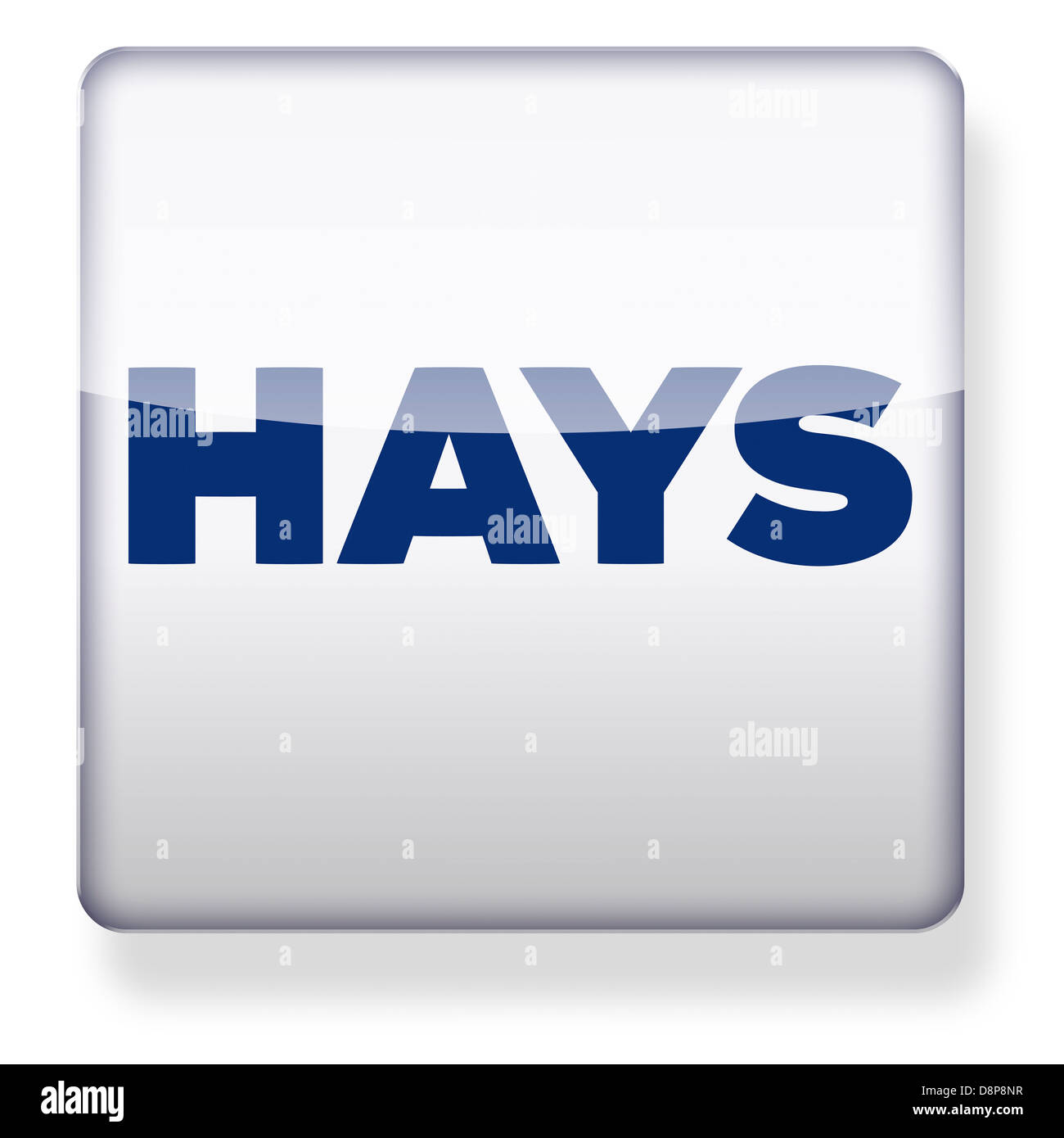 Hays recruitment logo as an app icon. Clipping path included Stock