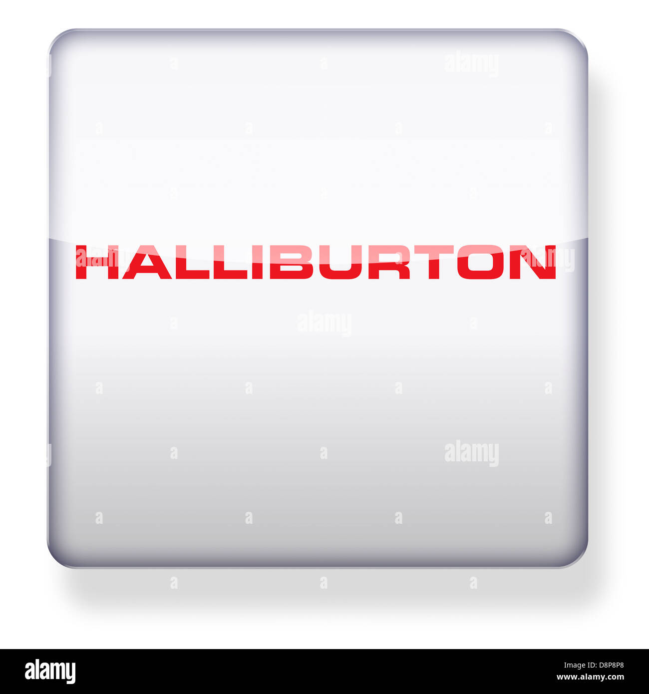 Halliburton logo as an app icon. Clipping path included. Stock Photo