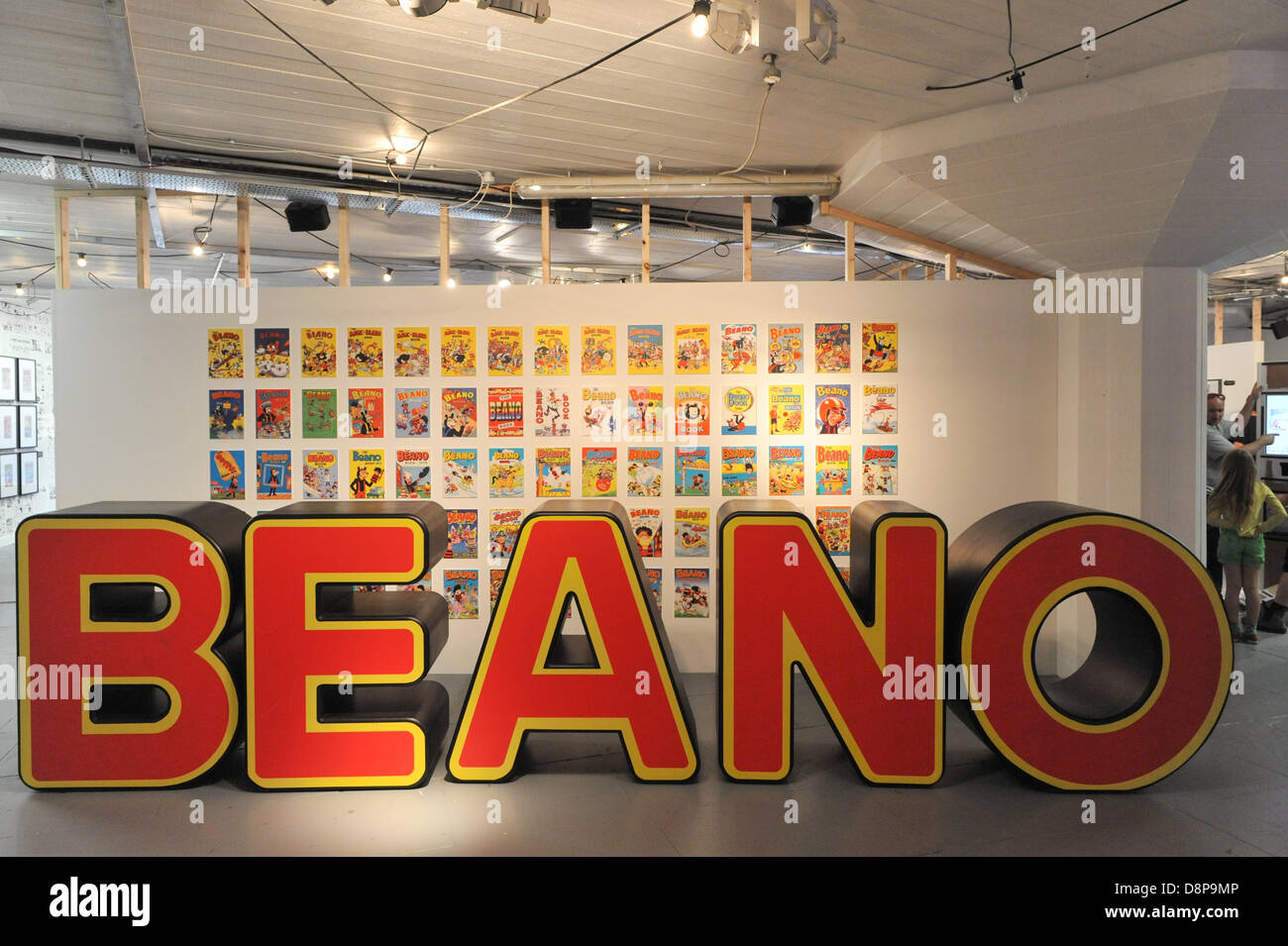 Southbank Centre, London, UK. 2nd June 2013. Inside Beanotown, a celebration of the children's comic. Beanotown in the Southbank Centre in London, 'Beanotown is the home of Dennis the Menace and Gnasher, The Bash Street Kids, Minnie the Minx, Roger the Dodger, plus all the other comic strip superstars from The Beano'. Beanotown is on from 31st May to 8th September. Credit:  Matthew Chattle/Alamy Live News Stock Photo